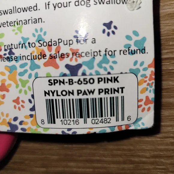 SodaPup Paw Print Power Chewer Dog Toy Pink New - Picture 7 of 9